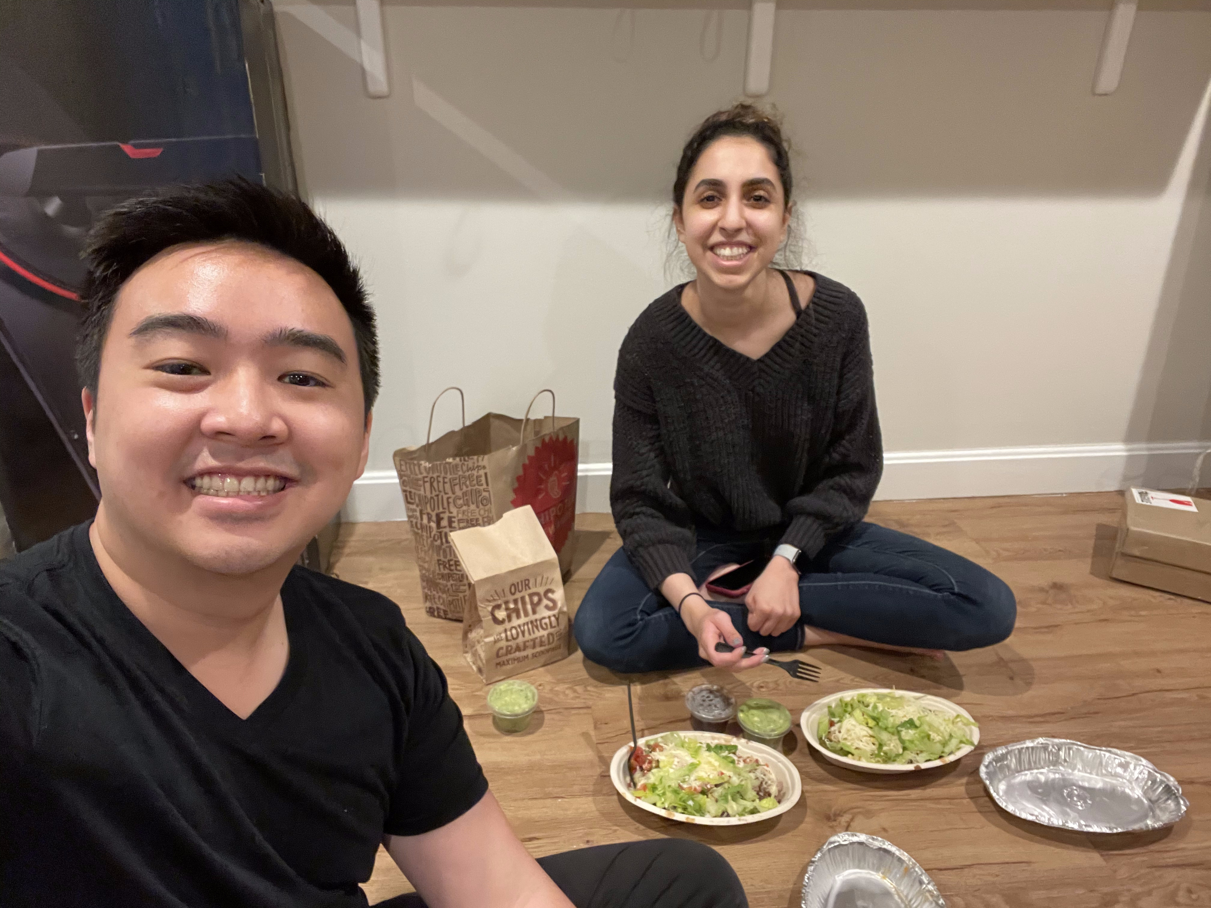 First meal after moving in